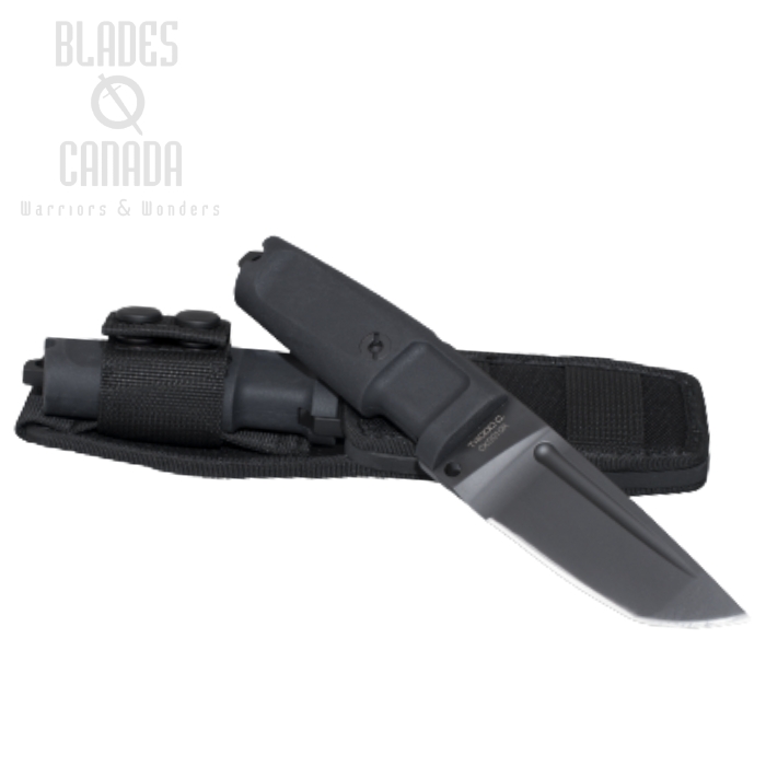 Extrema Ratio T4000C Tactical Tanto [Compact] Fixed Blade Knife, N690, Black Handle